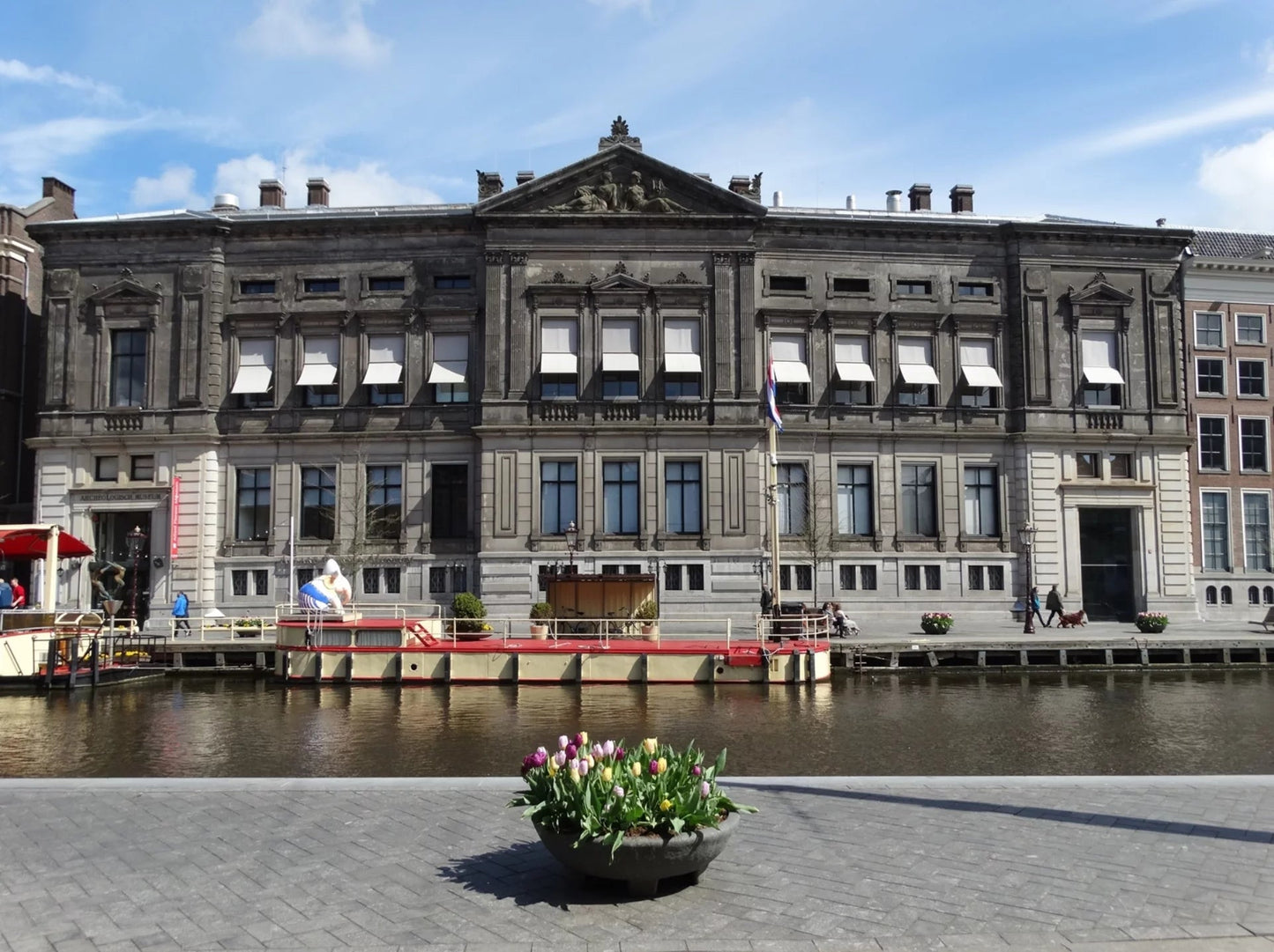 Allard Pierson Amsterdam Musuem frontal view from opposite site of the canal