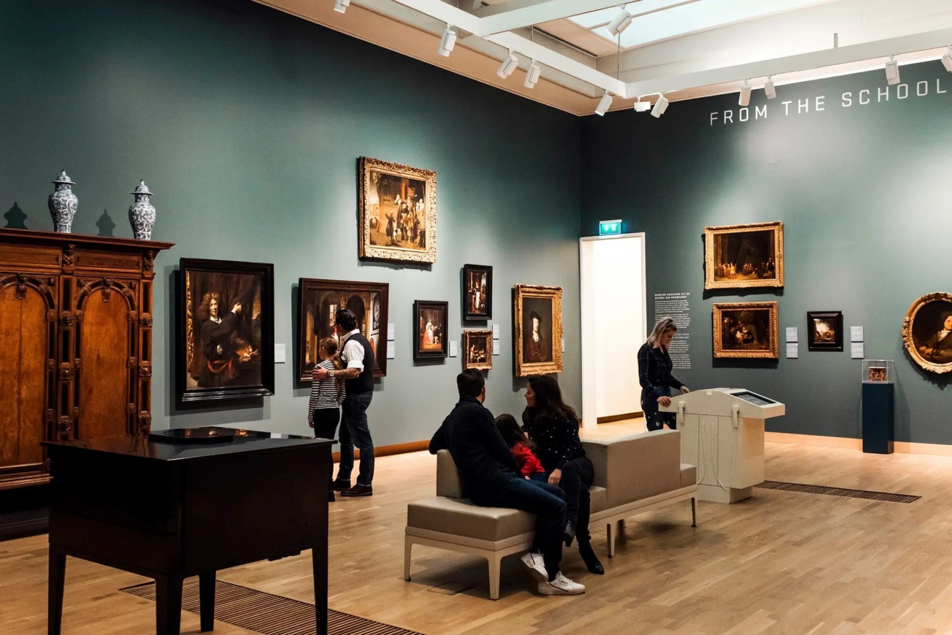 Dordrechts Museum internal view with classical art exhibition