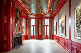 Huis Marseille Museum for Photography internal view with red and white