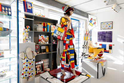 Mondriaanhuis Museum in Amersfoort inside view with Mondrian art works