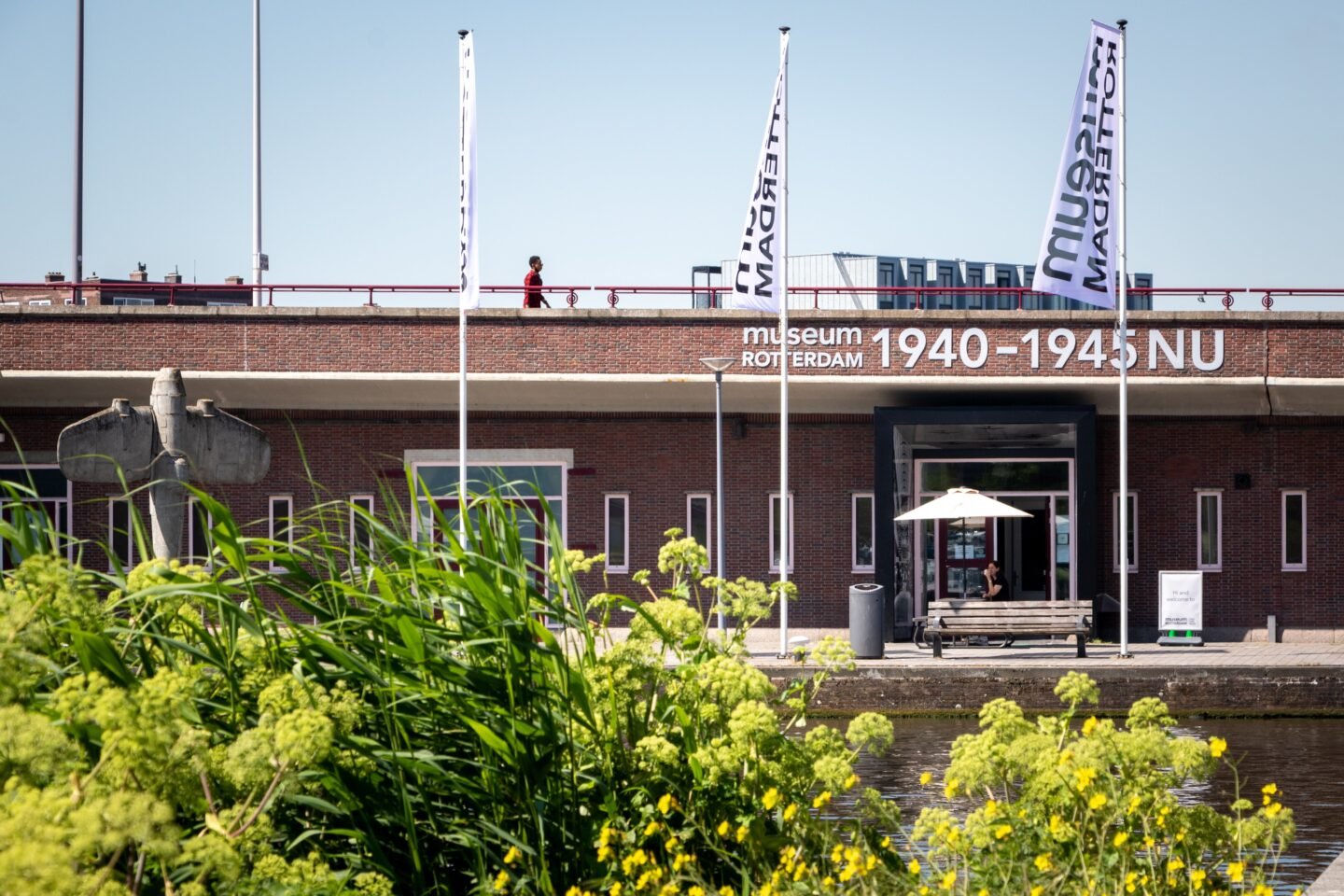 Museum Rotterdam outside view with trees in front