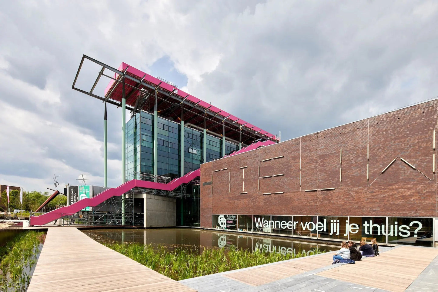Nieuwe Instituut outside view of the building in the museum district Rotterdam